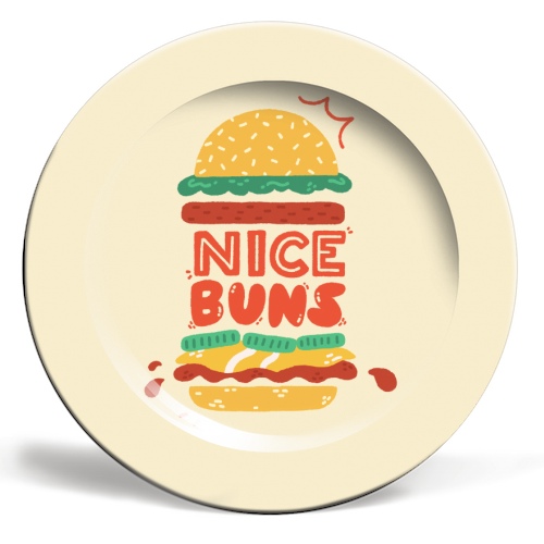 Nice buns - ceramic dinner plate by Matt Joyce