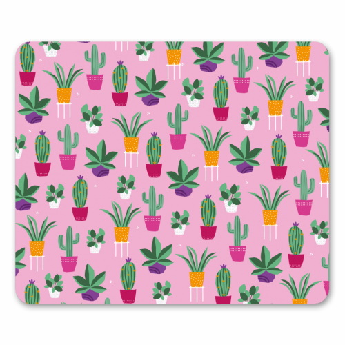 plant power pink - funny mouse mat by sarah morley
