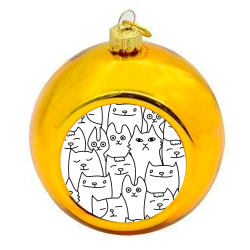 cats pattern - colourful christmas bauble by Anastasios Konstantinidis