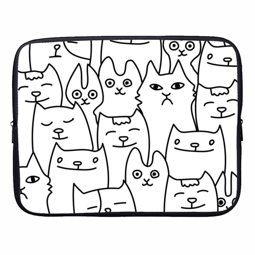 cats pattern - designer laptop sleeve by Anastasios Konstantinidis