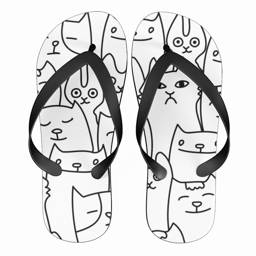 cats pattern - funny flip flops by Anastasios Konstantinidis