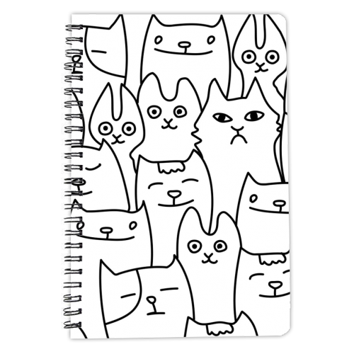 cats pattern - personalised A4, A5, A6 notebook by Anastasios Konstantinidis