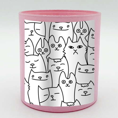 cats pattern - scented candle by Anastasios Konstantinidis
