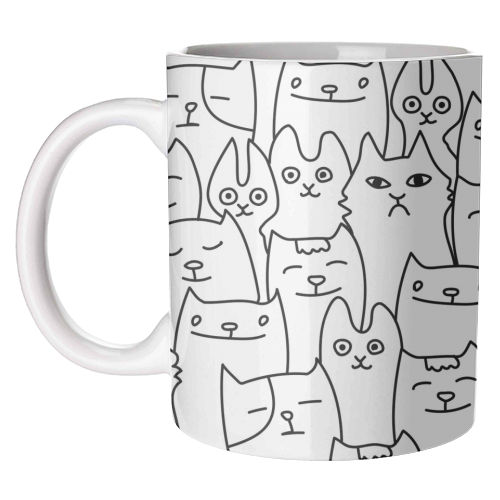 cats pattern - unique mug by Anastasios Konstantinidis