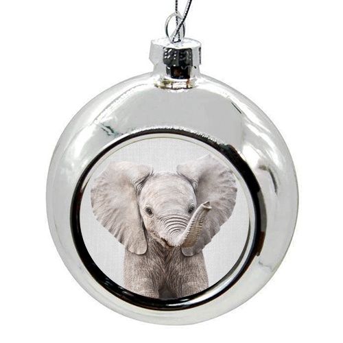 Baby Elephant - Colorful - colourful christmas bauble by Gal Design