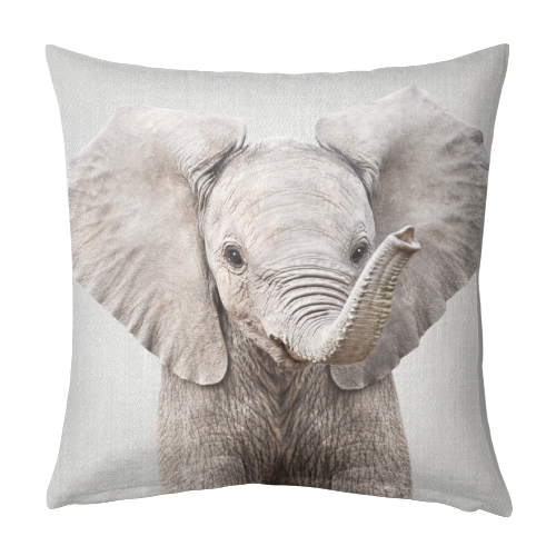 Baby Elephant - Colorful - designed cushion by Gal Design