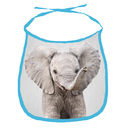 Baby Elephant - Colorful - funny baby bib by Gal Design