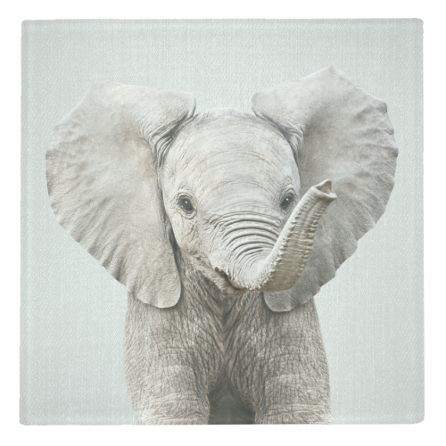 Baby Elephant - Colorful - personalised beer coaster by Gal Design