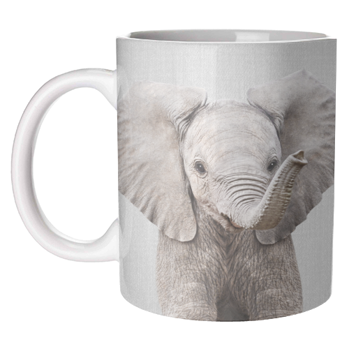Baby Elephant - Colorful - unique mug by Gal Design