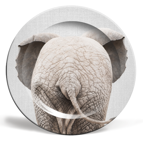 Baby Elephant Tail - Colorful - ceramic dinner plate by Gal Design