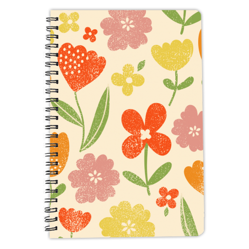 Summer floral - personalised A4, A5, A6 notebook by sarah morley