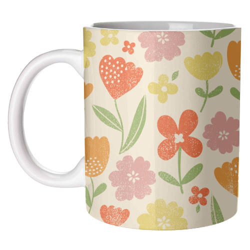 Summer floral - unique mug by sarah morley