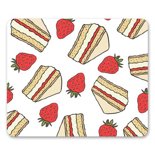Strawberries and cake - funny mouse mat by Stonefoxes