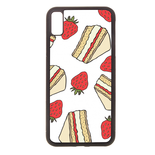 Strawberries and cake - stylish phone case by Stonefoxes