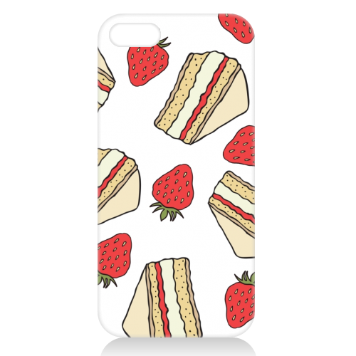 Strawberries and cake - unique phone case by Stonefoxes