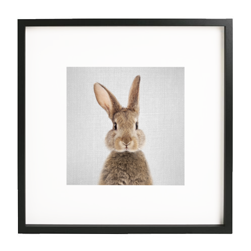 Rabbit - Colorful - white/black framed print by Gal Design