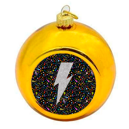 LIGHTNING BOLT - colourful christmas bauble by PEARL & CLOVER
