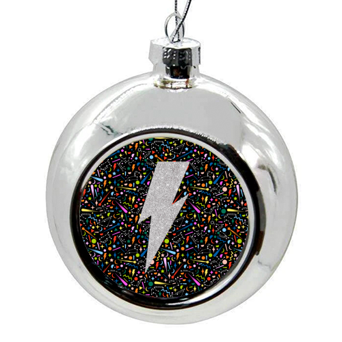 LIGHTNING BOLT - colourful christmas bauble by PEARL & CLOVER