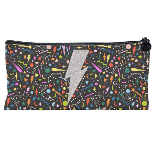 LIGHTNING BOLT - flat pencil case by PEARL & CLOVER