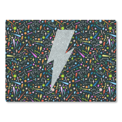 LIGHTNING BOLT - glass chopping board by PEARL & CLOVER