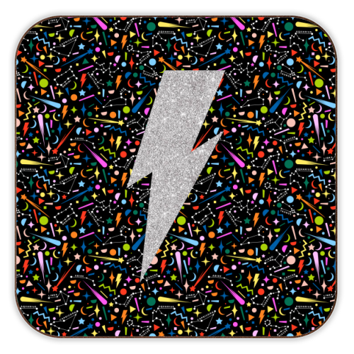 LIGHTNING BOLT - personalised beer coaster by PEARL & CLOVER