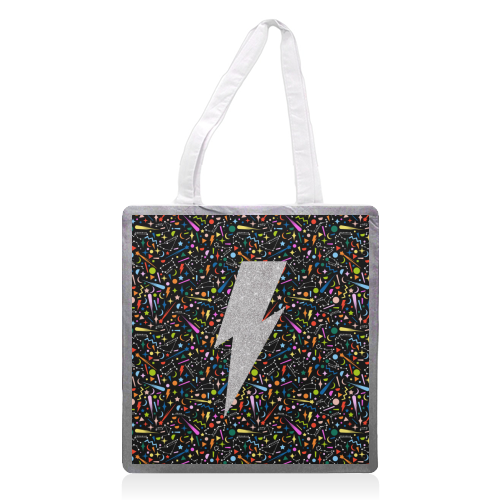 LIGHTNING BOLT - printed tote bag by PEARL & CLOVER