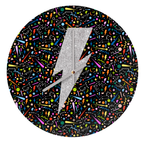 LIGHTNING BOLT - quirky wall clock by PEARL & CLOVER