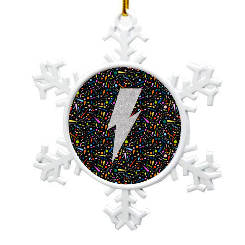 LIGHTNING BOLT - snowflake decoration by PEARL & CLOVER