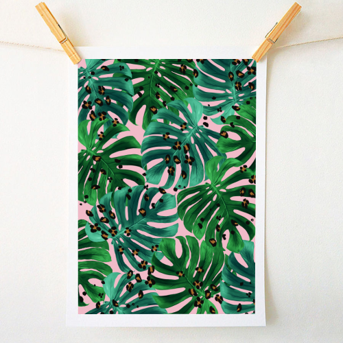 LEOPARD LEAVES - A1 - A4 art print by PEARL & CLOVER