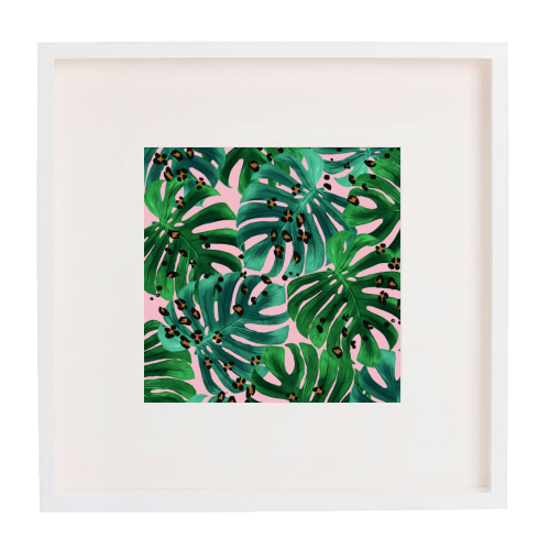 LEOPARD LEAVES - framed poster print by PEARL & CLOVER