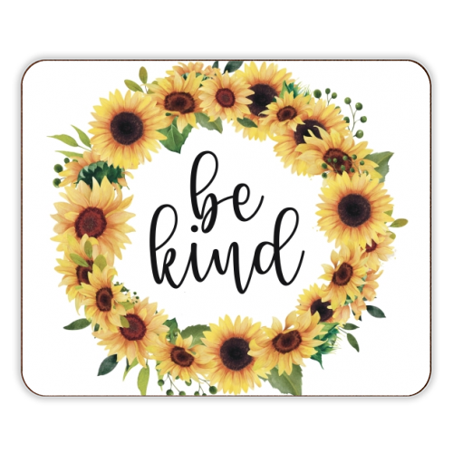 Be kind sunflowers - designer placemat by Cheryl Boland
