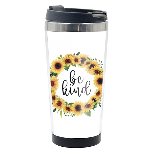 Be kind sunflowers - photo water bottle by Cheryl Boland