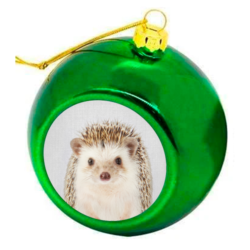 Hedgehog - Colorful - colourful christmas bauble by Gal Design