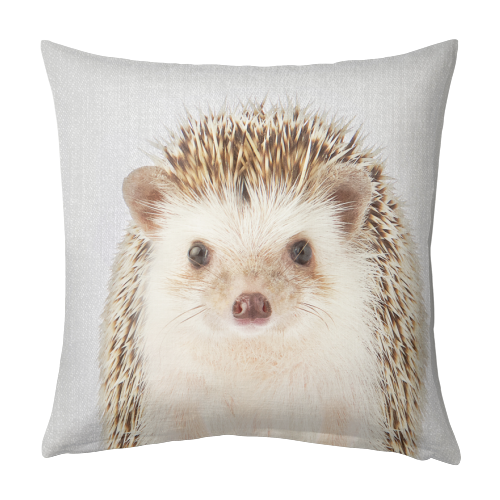 Hedgehog - Colorful - designed cushion by Gal Design