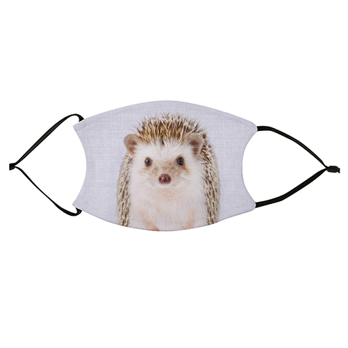 Hedgehog - Colorful - face cover mask by Gal Design