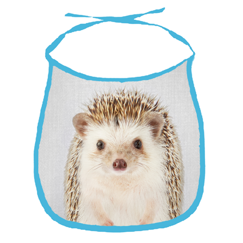 Hedgehog - Colorful - funny baby bib by Gal Design