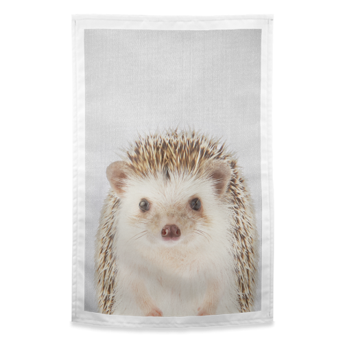 Hedgehog - Colorful - funny tea towel by Gal Design