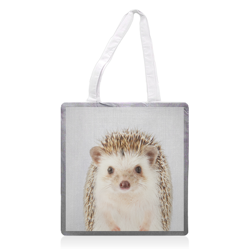 Hedgehog - Colorful - printed tote bag by Gal Design