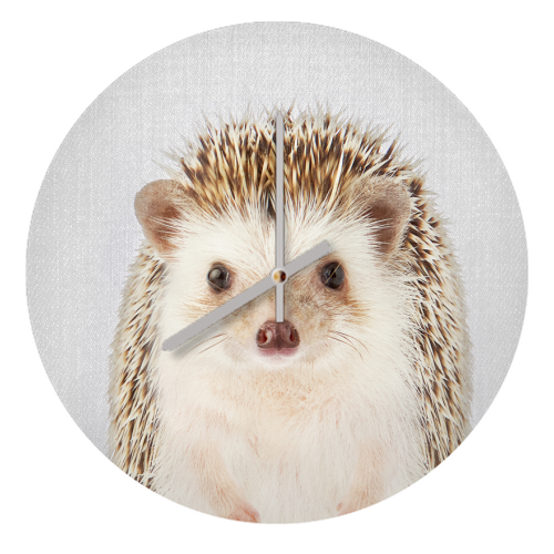 Hedgehog - Colorful - quirky wall clock by Gal Design
