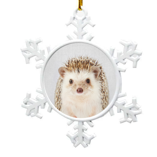 Hedgehog - Colorful - snowflake decoration by Gal Design