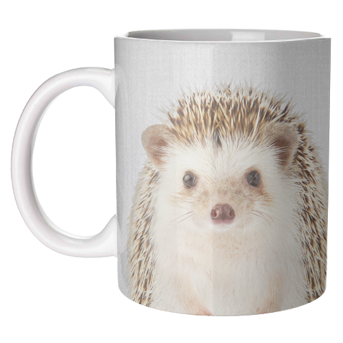 Hedgehog - Colorful - unique mug by Gal Design