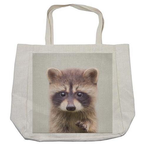 Raccoon - Colorful - cool beach bag by Gal Design