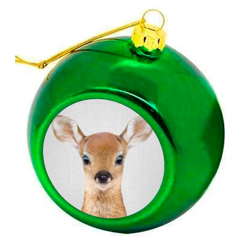 Baby Deer - Colorful - colourful christmas bauble by Gal Design