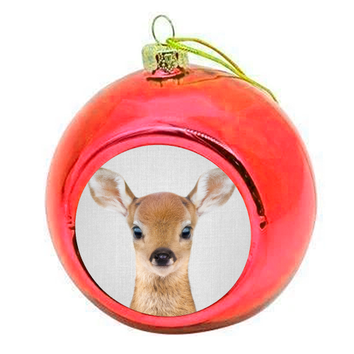 Baby Deer - Colorful - colourful christmas bauble by Gal Design