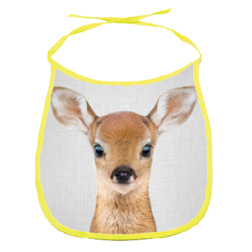 Baby Deer - Colorful - funny baby bib by Gal Design