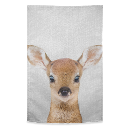 Baby Deer - Colorful - funny tea towel by Gal Design