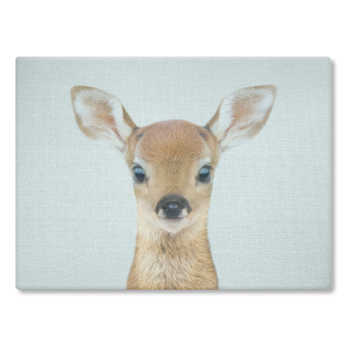 Baby Deer - Colorful - glass chopping board by Gal Design