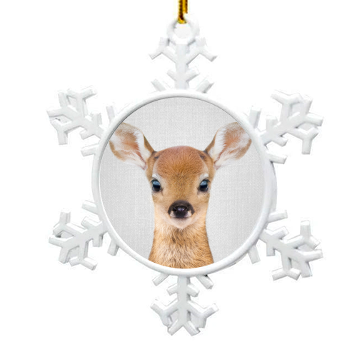 Baby Deer - Colorful - snowflake decoration by Gal Design