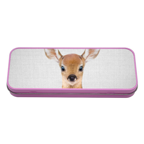 Baby Deer - Colorful - tin pencil case by Gal Design