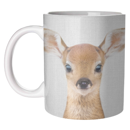 Baby Deer - Colorful - unique mug by Gal Design